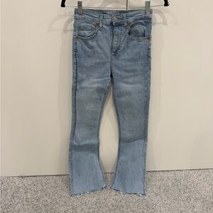 Zara Sky Blue Denim Trousers
